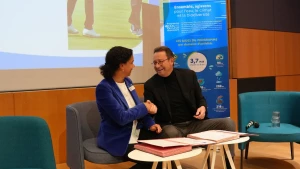 Sandrine Rocard et Pascal Grizot ont renouvelé le partenariat "Eau, climat & biodiversité"